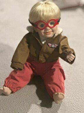 Danbury Mint Aviator Tommy Porcelain Doll